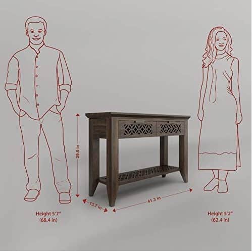 Novella Solid Wood Console Table - bottom_view