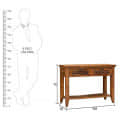 Novella Solid Wood Console Table (Honey Finish) - left_view