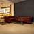 Buff Leather L Shape Chesterfield Sofa - front_view
