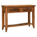 Novella Solid Wood Console Table (Honey Finish) - front_view