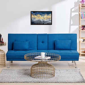 Clovis Fabric 3-Seater Sofa Bed - photo
