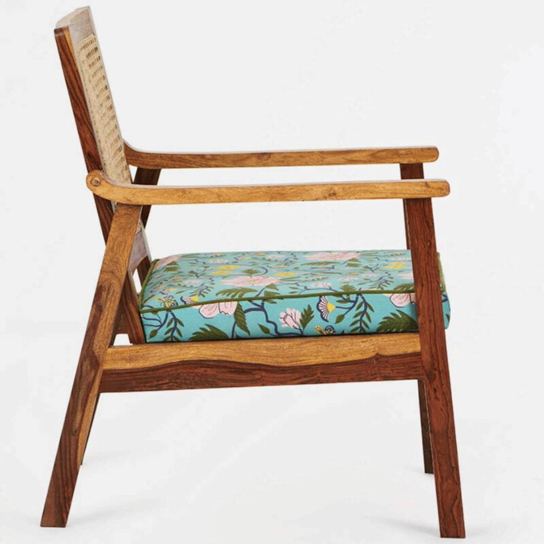 Arm Chair In Spring Bloom Design - top_view