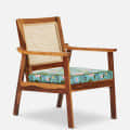 Arm Chair In Spring Bloom Design - rear_view