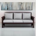 Alkaline Teakwood 3+1+1 wooden sofa - photo