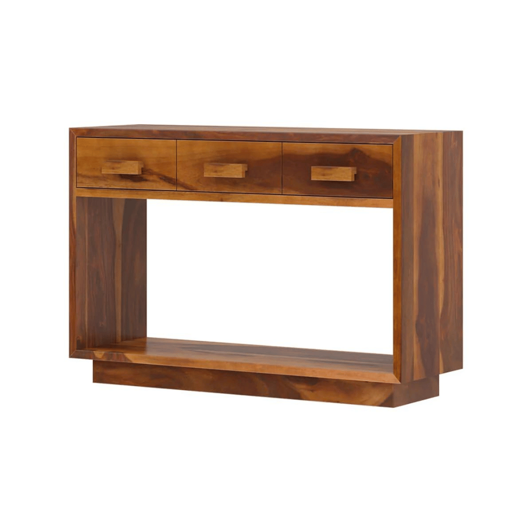 Gliasti Solid Wood Console Table - front_view