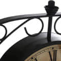 Metal Analogue Double Side Station Clock (Black, 6-Inch) - rear_view
