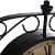 Metal Analogue Double Side Station Clock (Black, 6-Inch) - rear_view