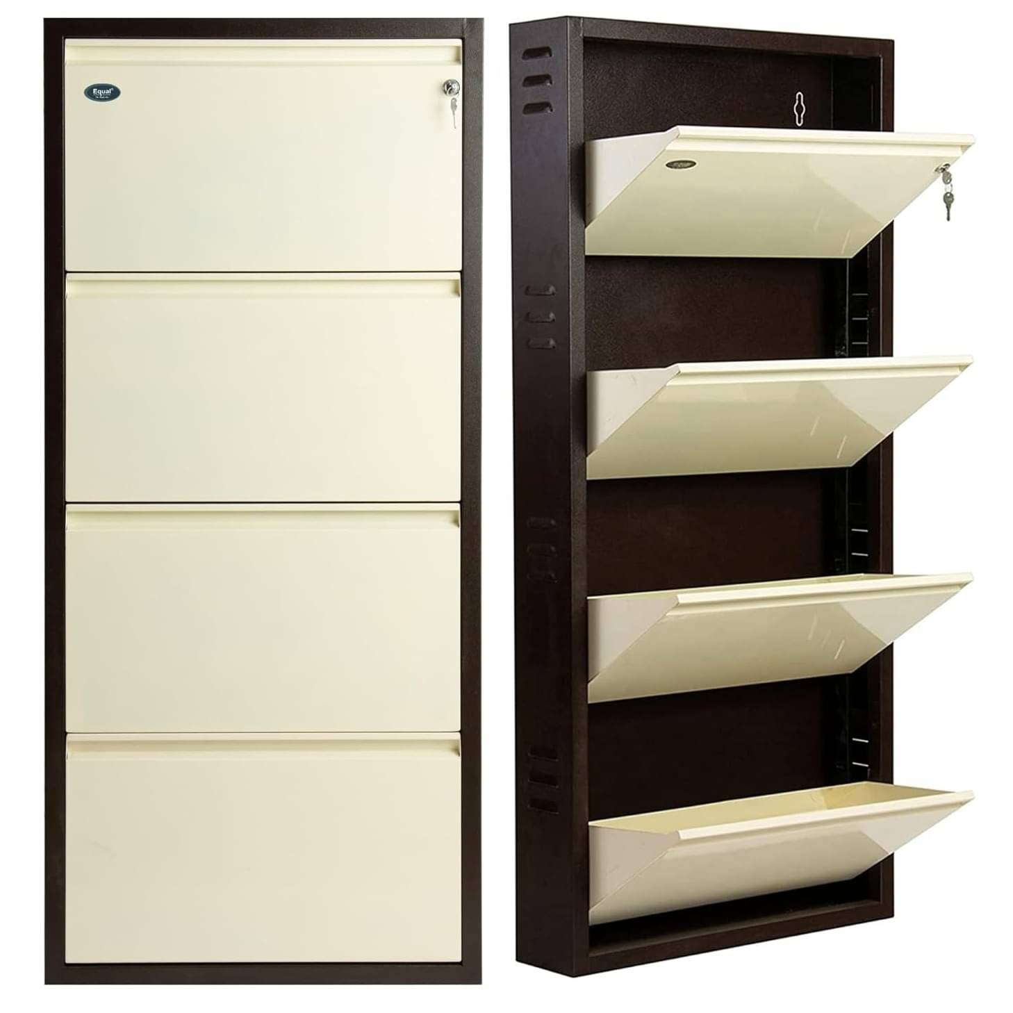 4 Door Wall Mounted Shoe Rack