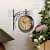 Victoria Iron Dia Retro Double Sided Station Railway Wall Clock (Black, 8 Inch) - front_view