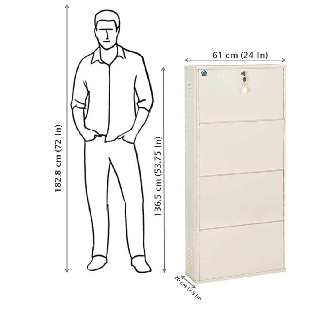 Florine double decker Metal Shoe Rack for Home