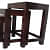 Wooden Nester Stool Tiles Fitting (Set Of 3) - rear_view