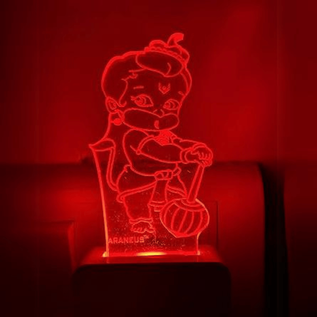 Bal Hanuman 3D Illusion  Night Lamp