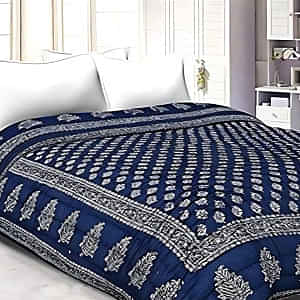 Pure Cotton Jaipuri Rajai Double Bed Quilt for All Season - photo