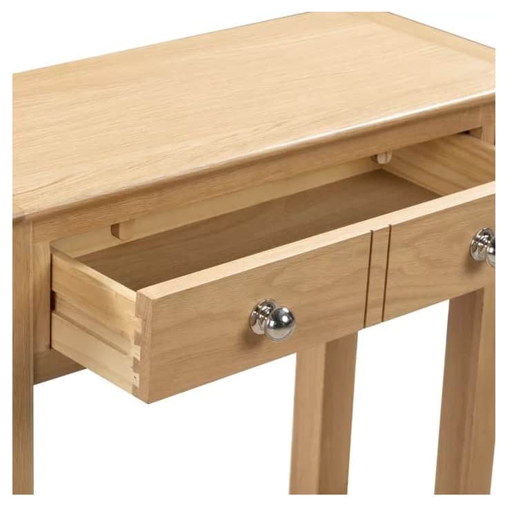 Tishya Solid Wood Traditional Console Table - top_view