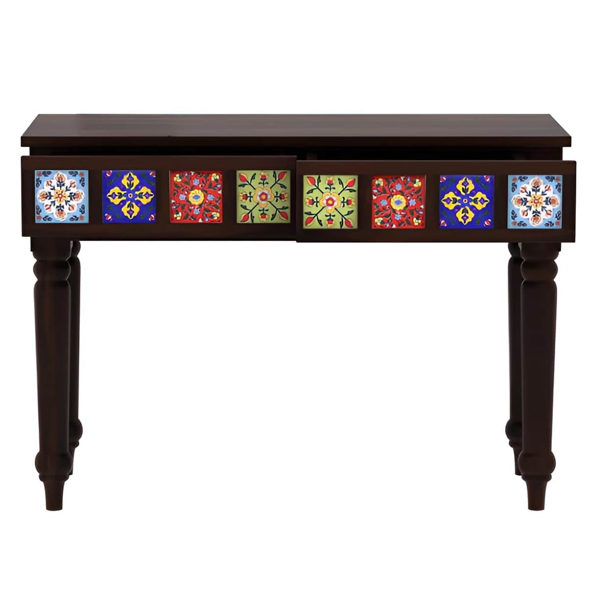 INDUS sheesham Wooden Console Table - rear_view