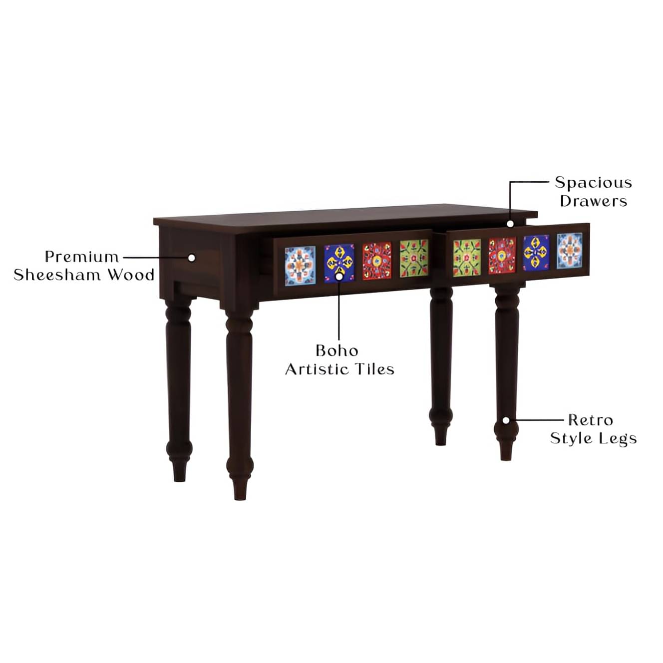 INDUS sheesham Wooden Console Table