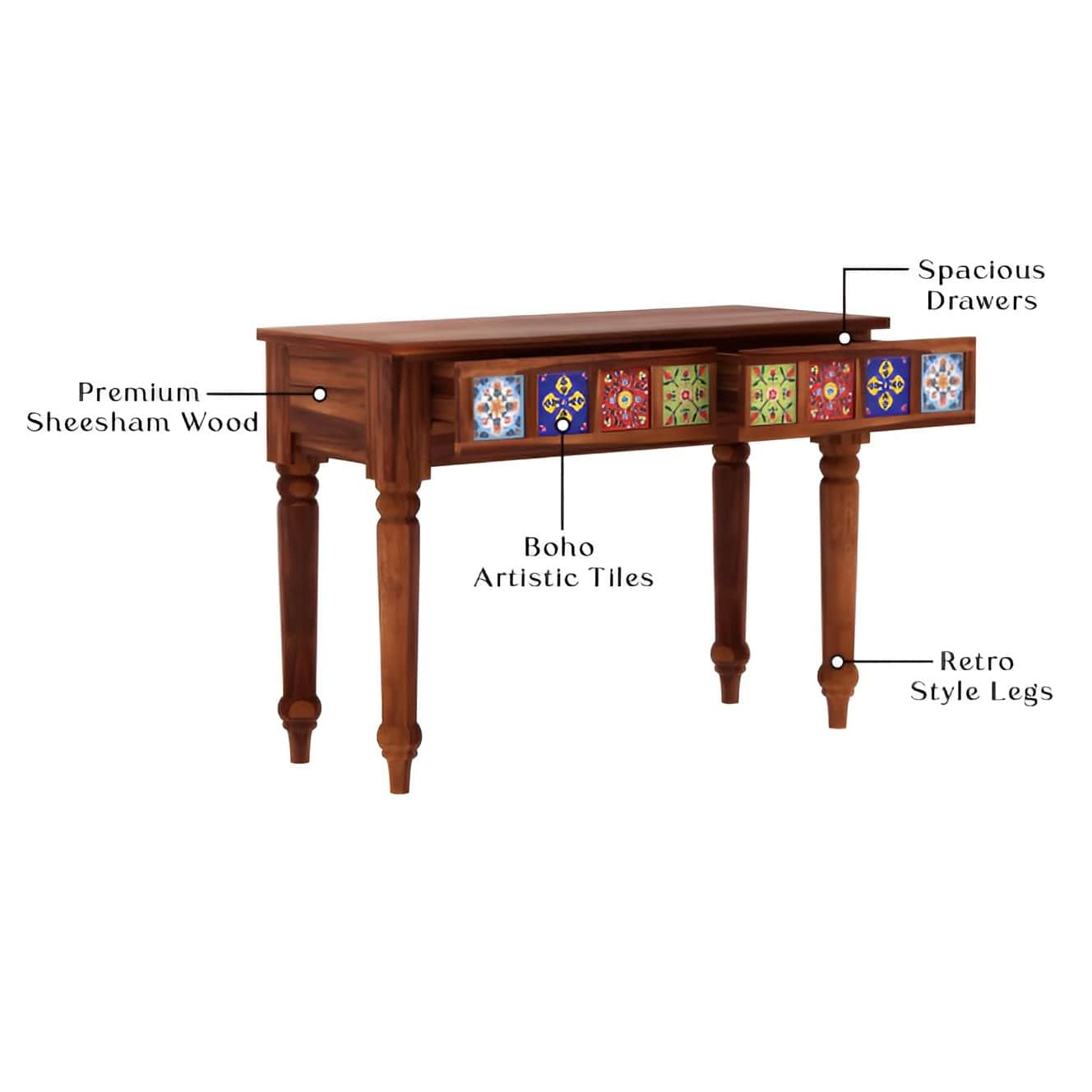 HOWARD WOODEN CONSOLE TABLE - right_view