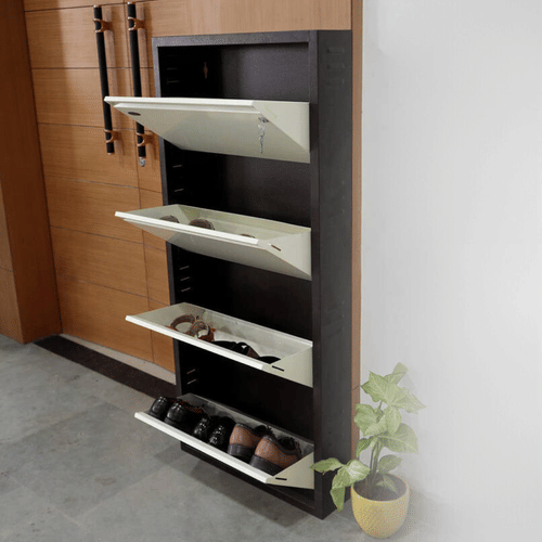 4 Door Wall Mounted Shoe Rack
