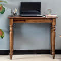 Furniselan Console Table in Teak Finish - front_view