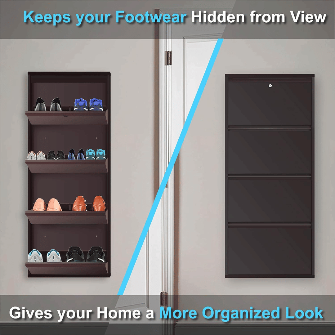 Sapa Wall Mount Metal Shoe Rack - rear_view