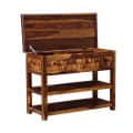Woodway Console Table in Teak Finish - top_view
