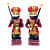 Pair of Rajasthani Handpainted Wooden Darban Statues - rear_view