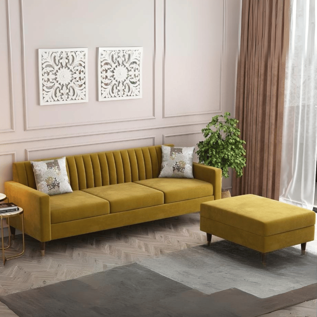 Modern L Shape Sofa Set (3+1)