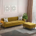 Modern L Shape Sofa Set (3+1) - front_view