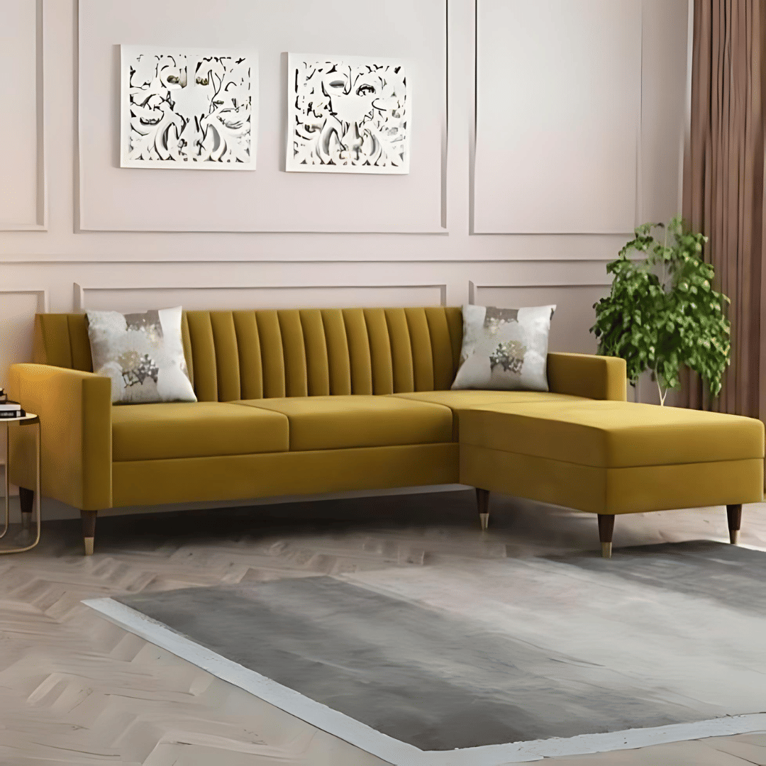 Modern L Shape Sofa Set (3+1) - top_view