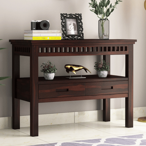 Cocobolo Console Table With Storage