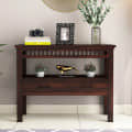 Cocobolo Console Table With Storage - front_view
