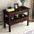 Cocobolo Console Table With Storage - top_view