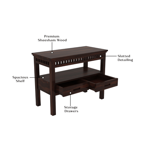 Cocobolo Console Table With Storage