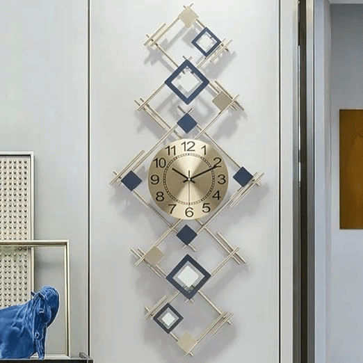 Decorative Clock Metal Wall Art - front_view
