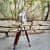 Adjustable Wooden Tripod Stand Desk Clock - top_view