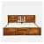 Hideki Sheesham Wood King Size Bed With Box Storage - front_view