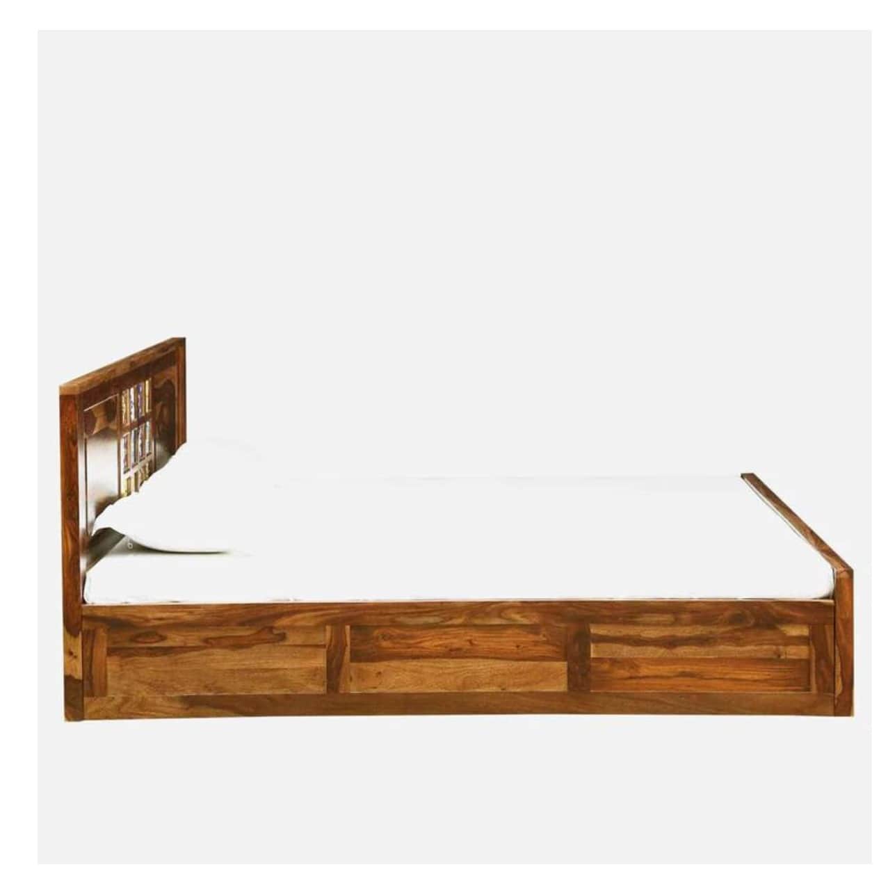 Persia Sheesham Wood Queen Size Bed - left_view
