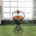 Wood & Wrought Iron Chair - photo