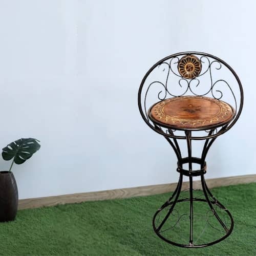 Wood & Wrought Iron Chair