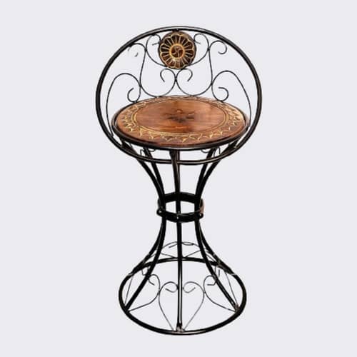 Wood & Wrought Iron Chair