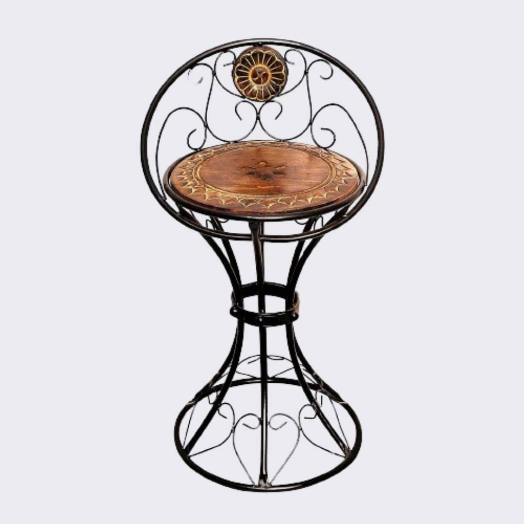 Wood & Wrought Iron Chair