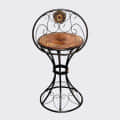 Wood & Wrought Iron Chair - rear_view