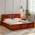 Persia Sheesham Wood Queen Size Bed - photo