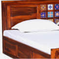 Persia Sheesham Wood Queen Size Bed - top_view