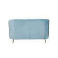 Nara Velvet Sofa in Sky Blue Color - rear_view