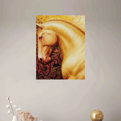 The Royal Horse Golden  Wall Painting