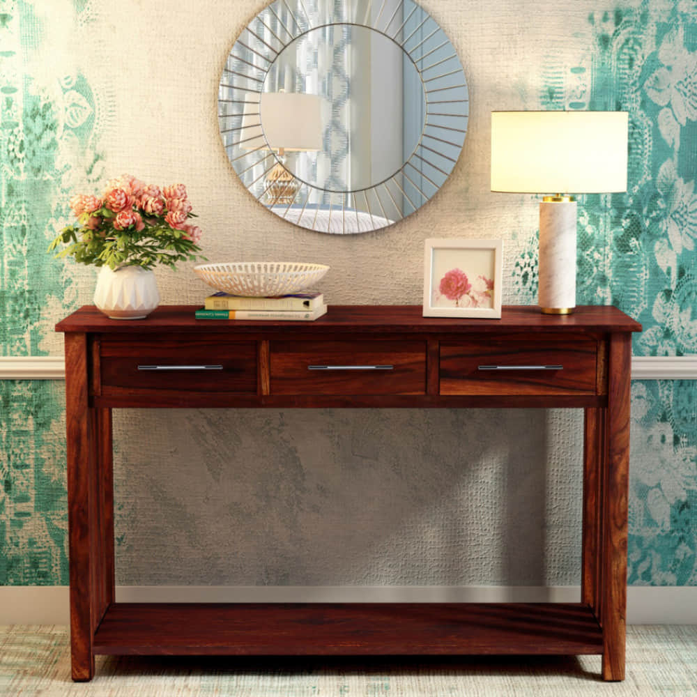 Abbey Sheesham Wood Console Table - photo