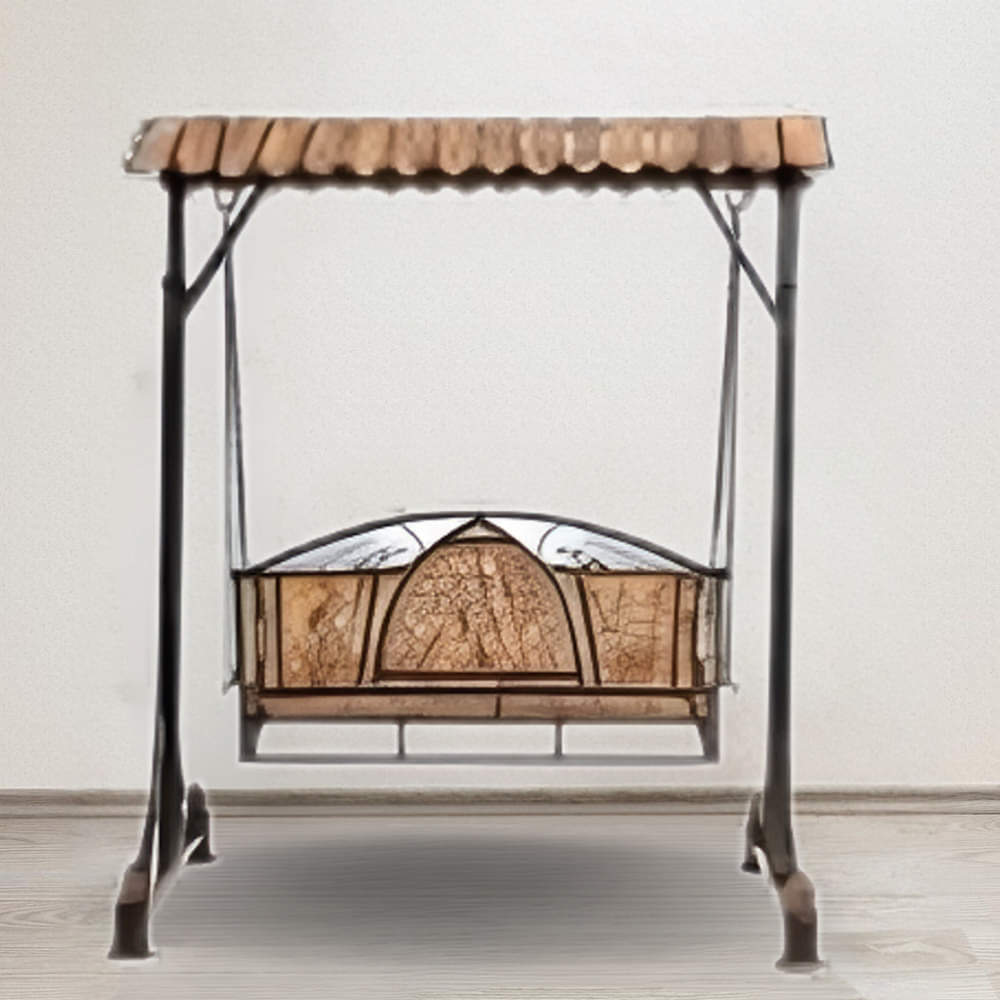 Solid Wood & Iron Hammock, Jhula, Cradle for Home Decor Adjustable - photo