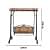 Solid Wood & Iron Hammock, Jhula, Cradle for Home Decor Adjustable - top_view