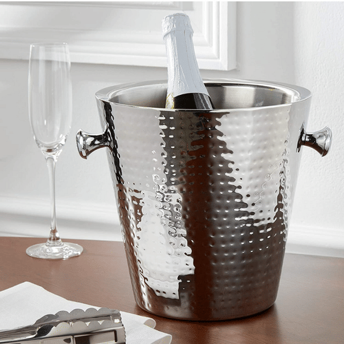 Hammered Ridge Stainless Steel Champagne Bucket